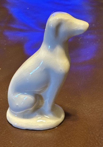 Vtg white whippet greyhound - ,